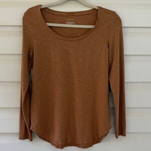 Tahari Rust Long Sleeve Top